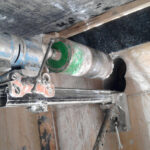 furo viga sub solo esgoto