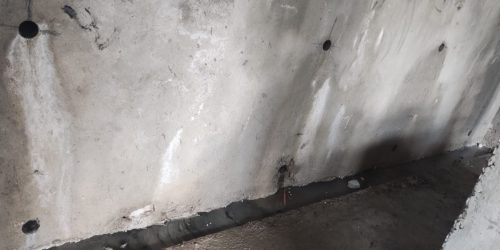 furo parede contencao